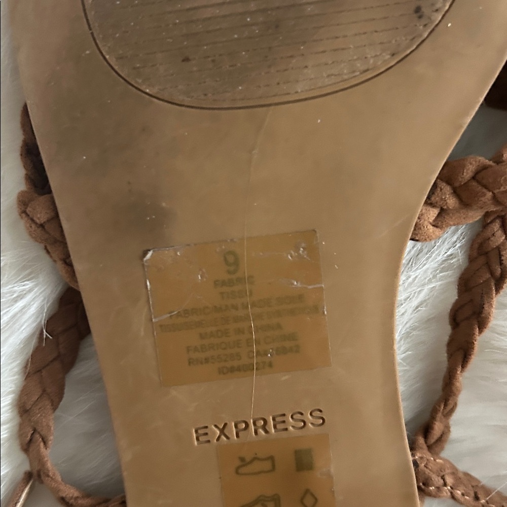 Express Tan Braided Sandals - Picture 5 of 6